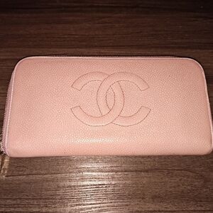 CHANEL CC Caviar Continental Zip Long Wallet